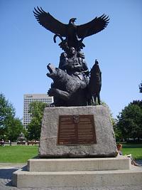 The monument to aboriginal veterans, Confederation Park, Ottawa.