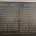 The plaque describing Slattery's Field, now a hydro substation at Main St and Riverdale (still from the video by Paul Weber).