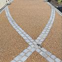 This attractive driveway finish is permeable to reduce the amount of run-off.