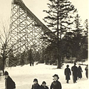 The Rockcliffe ski jump showing the high starting point.