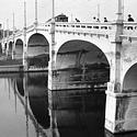The modern Bank St bridge used to carry the streetcar line.