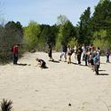 A Jane's Walk group at the Pinhey Sand Dune.