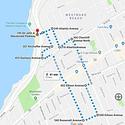 Route of the walk from Westboro Beach up into Westboro and back to the beach (3.25 km).