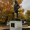 This statue of Lt. Colonel John By stands in Major's Hill Park  The park also gets its name from John By, from when his rank was that of Major.